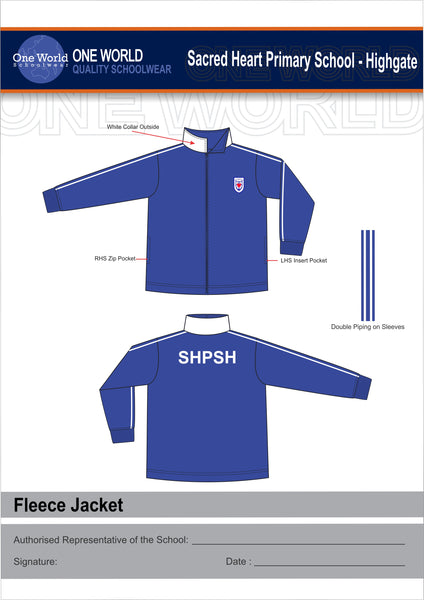 Track Jacket with Embroidered Logo - Royal